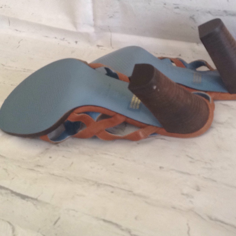 Biala Brown Heeled Sandal - Picture 4 of 5